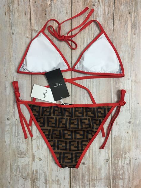 fendi swimsuit triangle backless|FENDI Bikinis for Women .